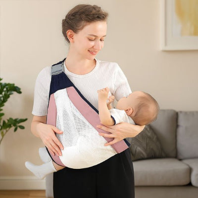 Echarpe de portage tissu mesh maman maison