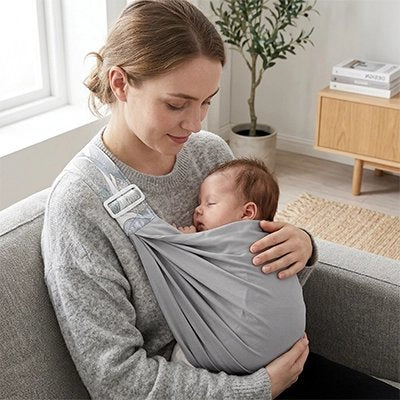 Echarpe porte bebe pastel gris 2
