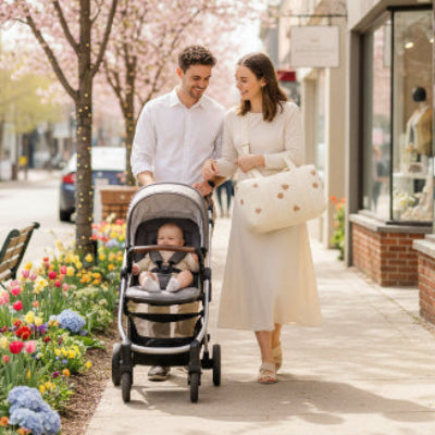 Sac a langer bebe adorables oursons maman papa promenade