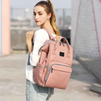 sac a langer multicompatiments rose porte epaule