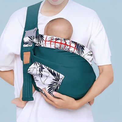 Echarpe de portage joli imprimé teal papa