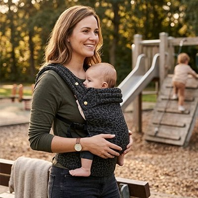 Porte bebe Leopard noir Maman parc