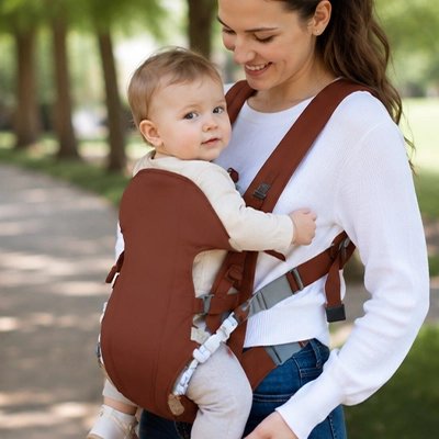 Porte bebe physio marron