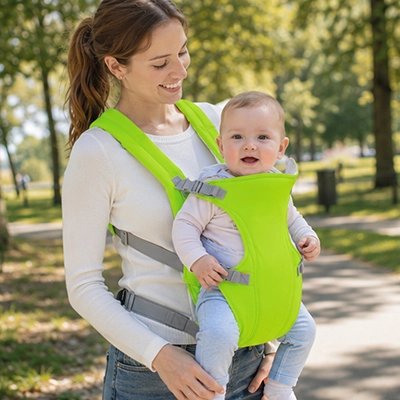 Porte bebe physio vert bebe face