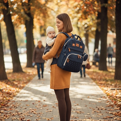 sac a dos a langer lit sac bleu maman porte bebe